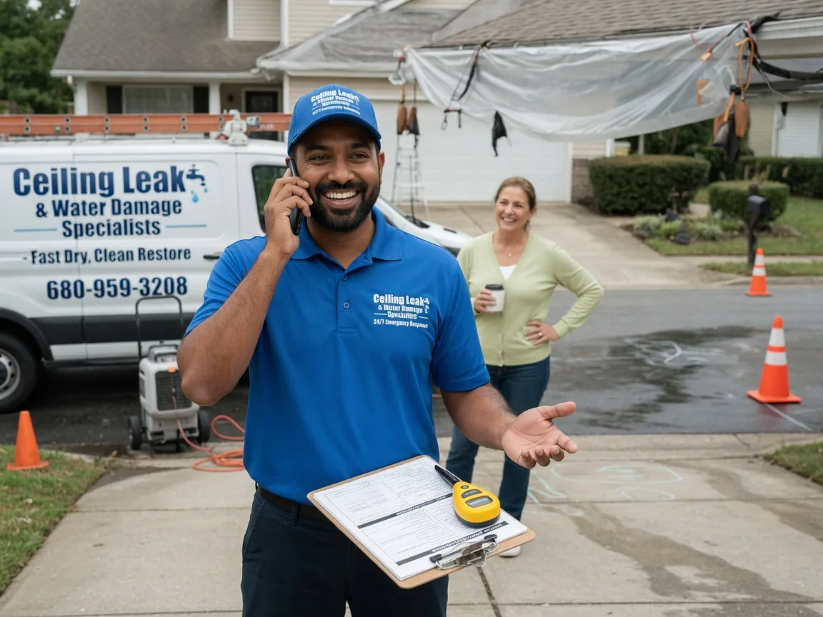 Ceiling Leak Cleanup Belle Center, OH FAQs